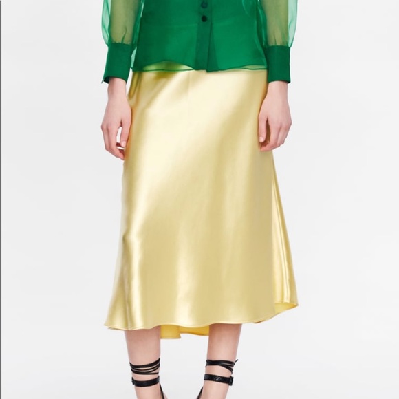 silk skirt zara lier Limace 
